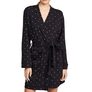 PLUSH Fleece Lined Heart Pajama Robe & Scrunchie Size S